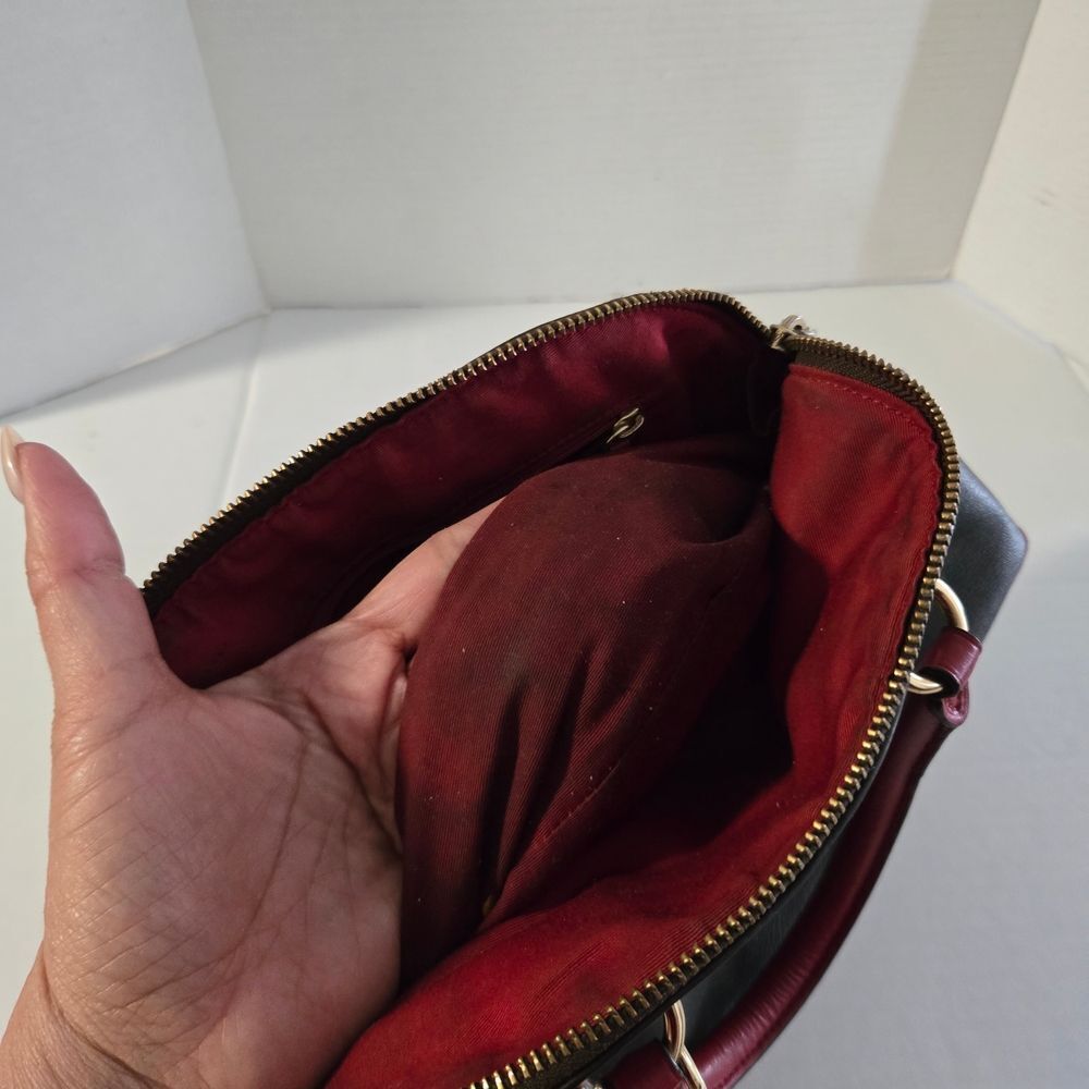 Coach Brown and Red Satchel - Picture 9 of 15